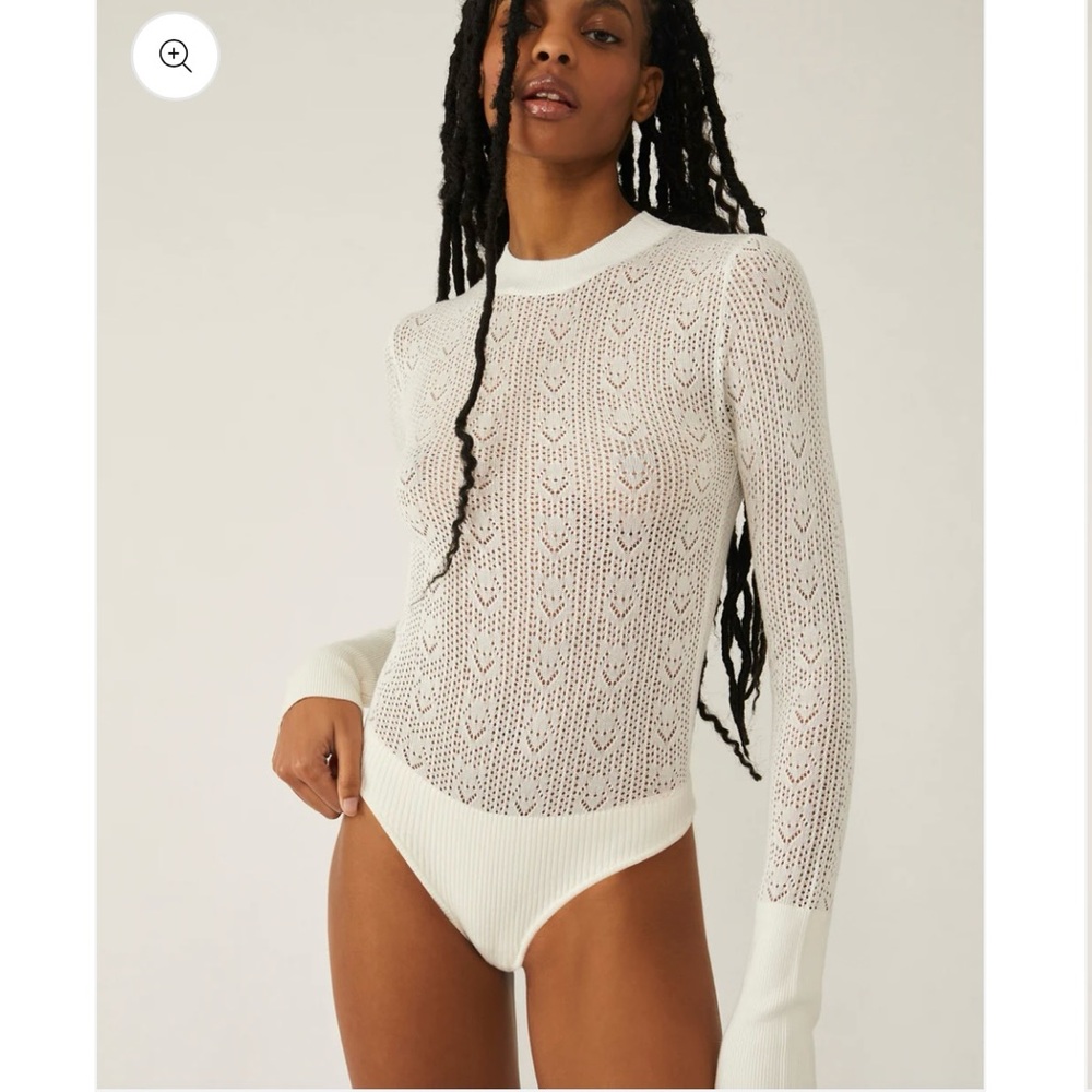 Free People Intimately Free Smile French Vanilla Sunday Best Bodysuit Size Large - Picture 4 of 14